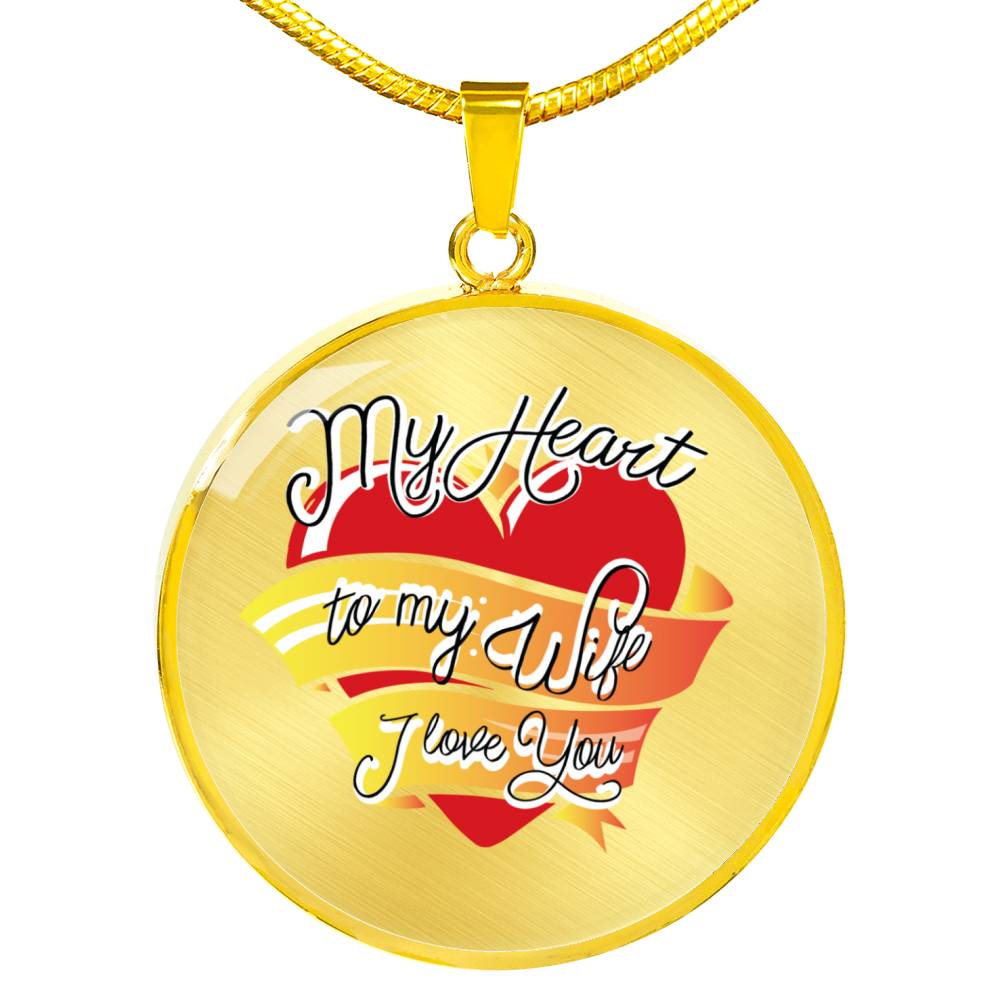 My Heart to my Wife - I Love You Local Circle Template