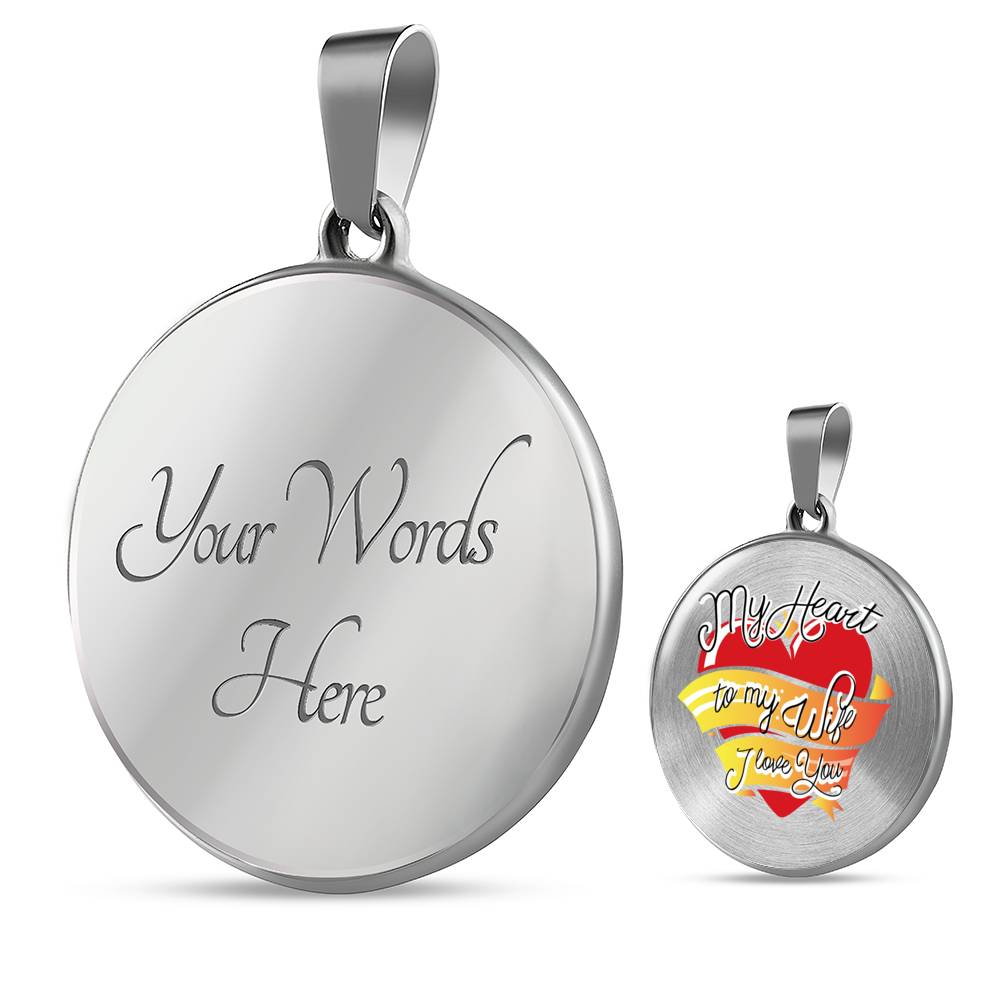 My Heart to my Wife - I Love You Local Circle Template