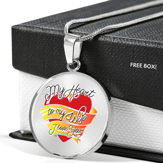 My Heart to my Wife - I Love You Local Circle Template