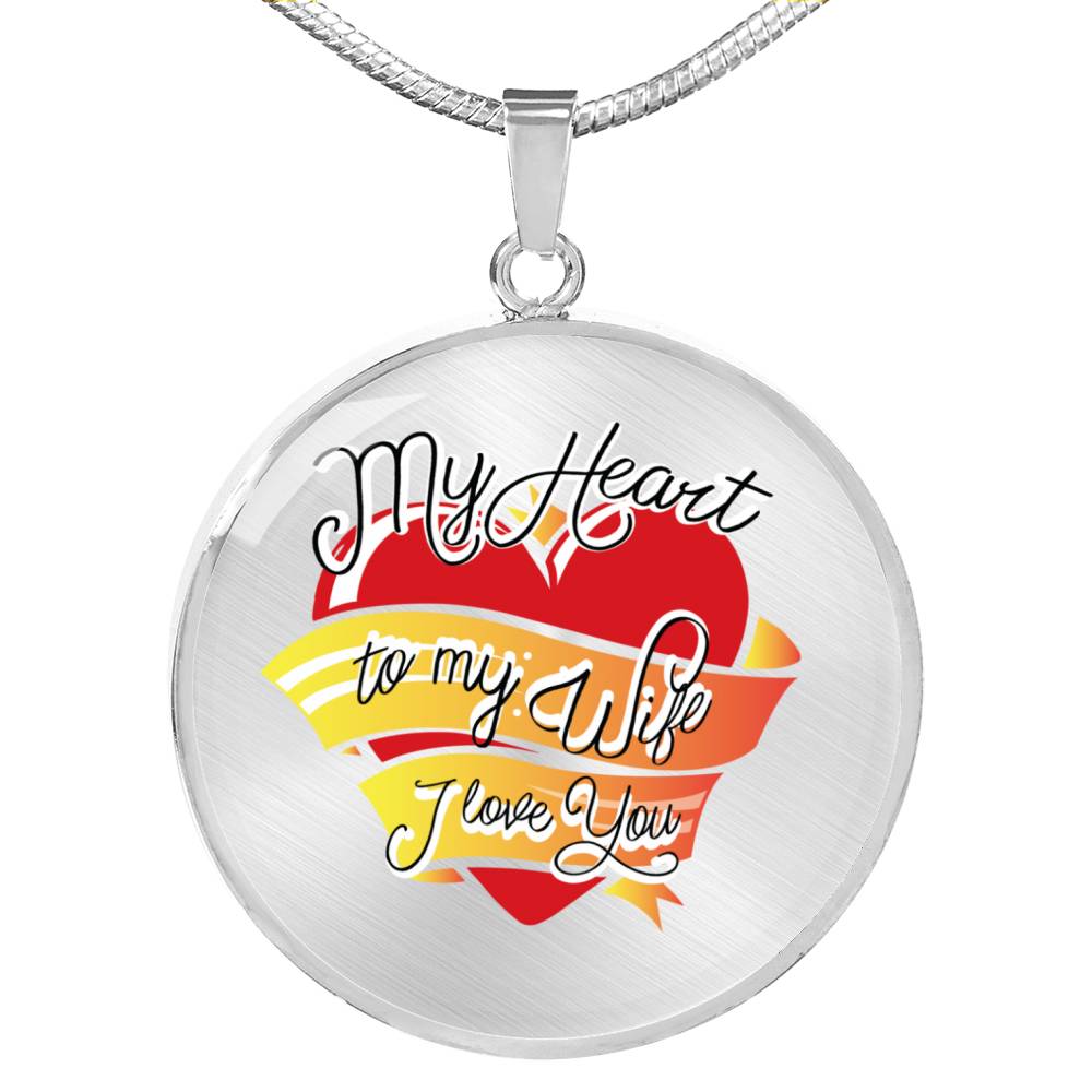 My Heart to my Wife - I Love You Local Circle Template