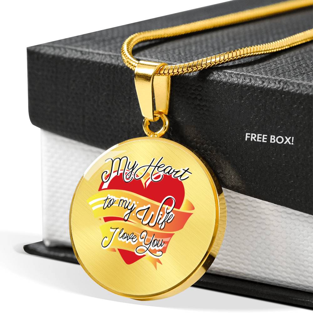 My Heart to my Wife - I Love You Local Circle Template