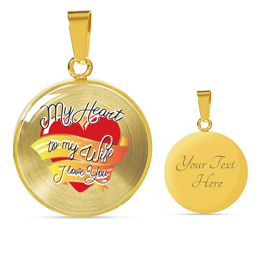 My Heart to my Wife - I Love You Local Circle Template