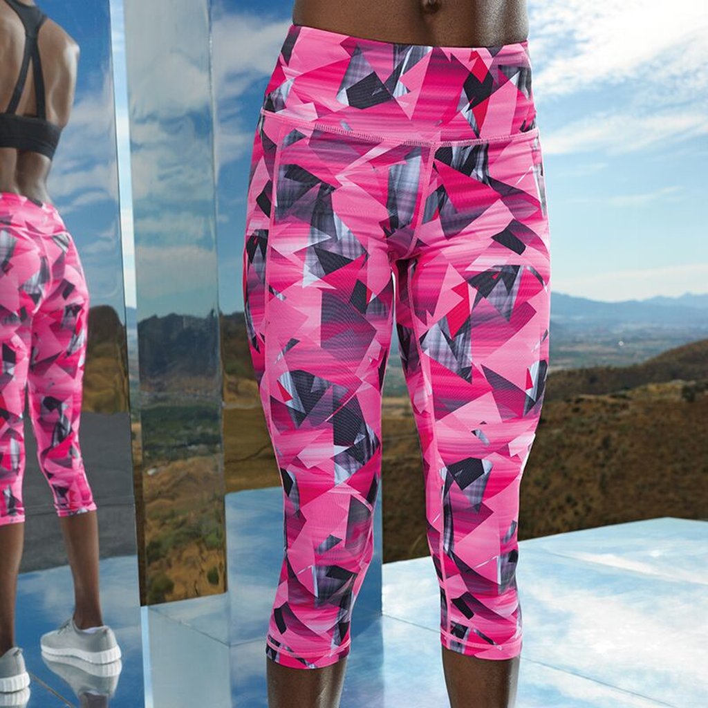 My Collection Women's Performance Corners Leggings 3/4 Length